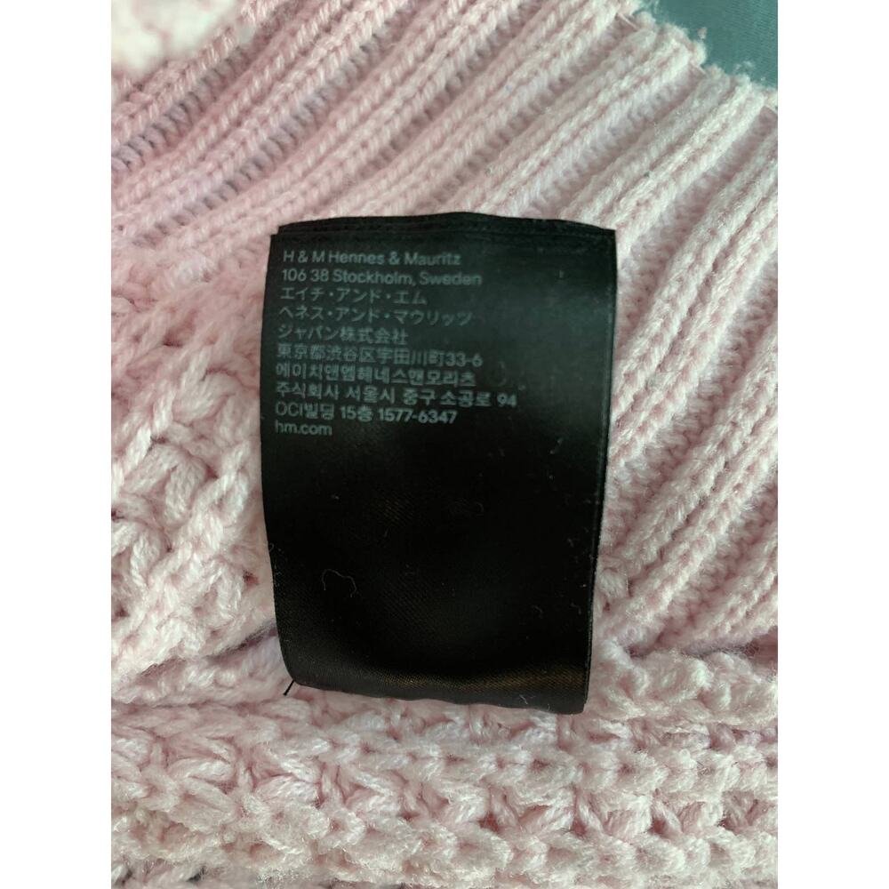 Divided Pink Mock Turtleneck Crop Sweater - M - Picture 4 of 7